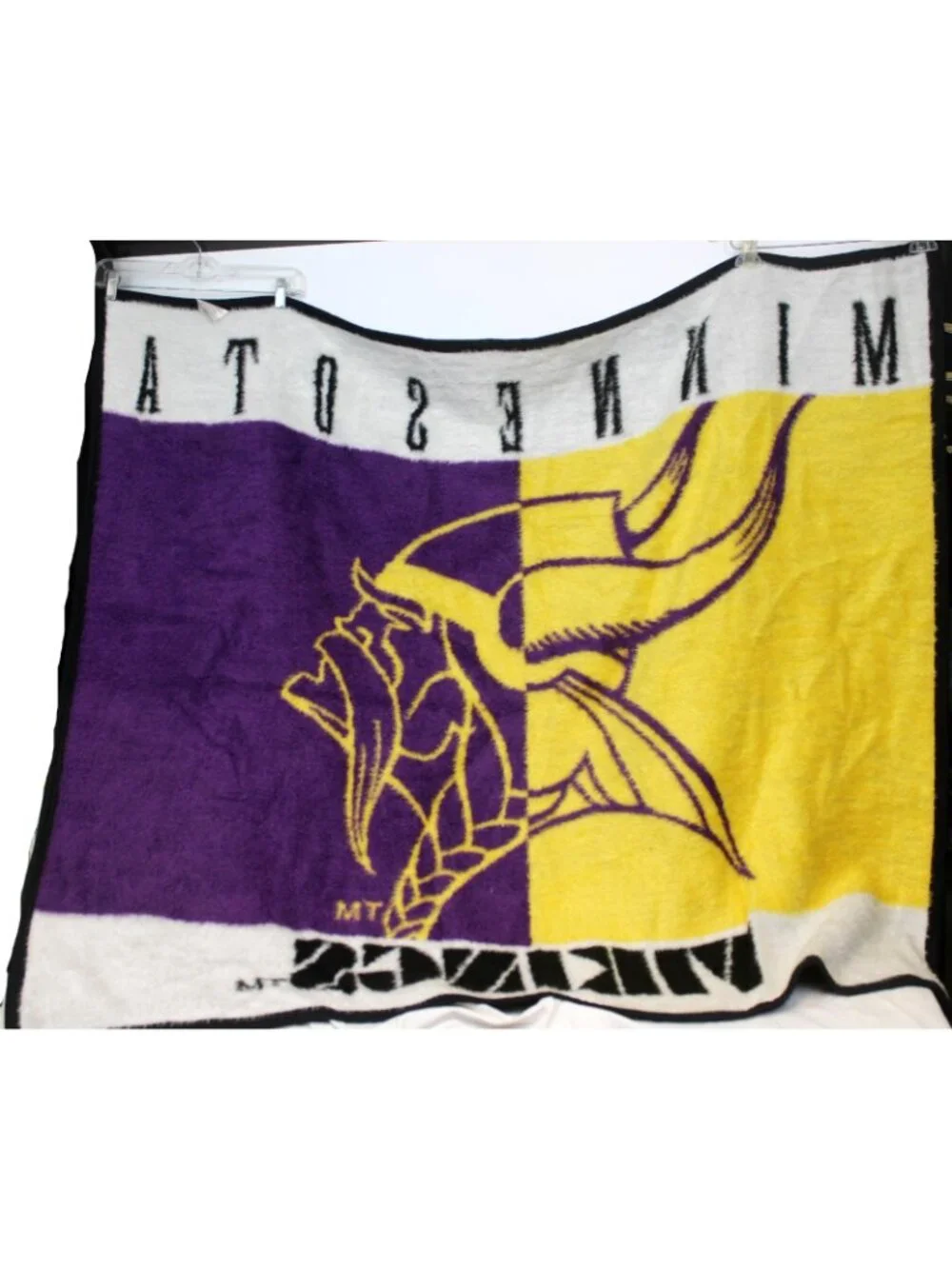 Biederlack Minnesota Vikings Plush Blanket Stadium NFL Faux Fur Reversible Throw